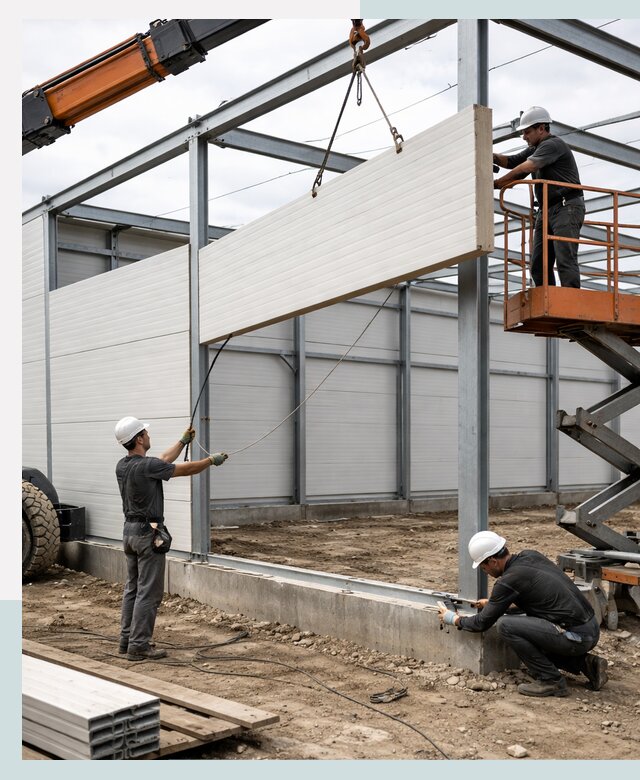 Строительство складов из сэндвич панелей в Нальчике под ключ